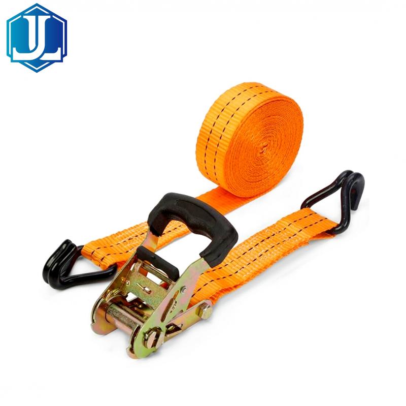 1.5″ 35MM 2T/3T Rubber handle Ratchet Tie Down Strap with double J hook