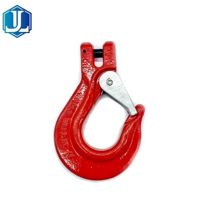 Drop Forged Grade 80 G80 Clevis Sling Hoist Hook with Casting Latch for Lifting