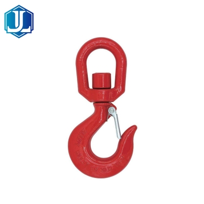 Drop Forged S322 Heavy Hoist Lifting Crane Swivel Hook with Safety Latch