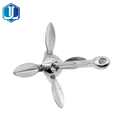 Yacht Marine Stainless Steel Folding Grapnel Anchor for Boat
