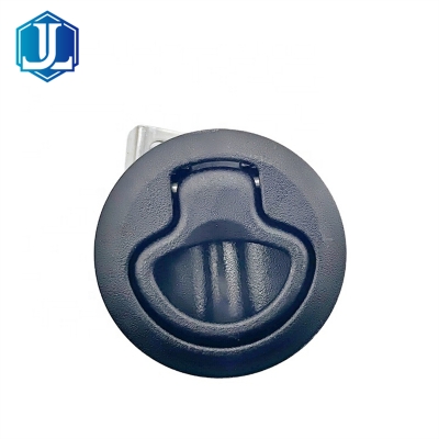 Yacht Plastic Black Round Pull Ring Slam Latch Deck Lock