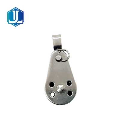 316 Stainless Steel Single Nylon Sheave Mini Wire Rope Block Pulley for Yacht Boat
