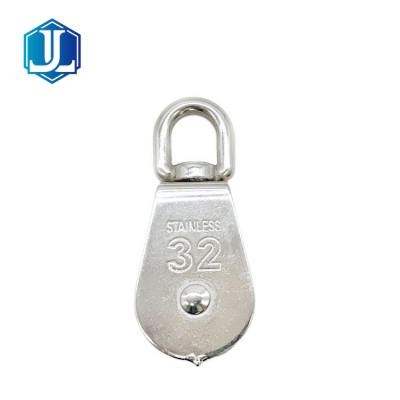 Marine Boat Yacht 304 Stainless Steel Block Heavy Duty Single Sheave Swivel Pulley for Wire Rope