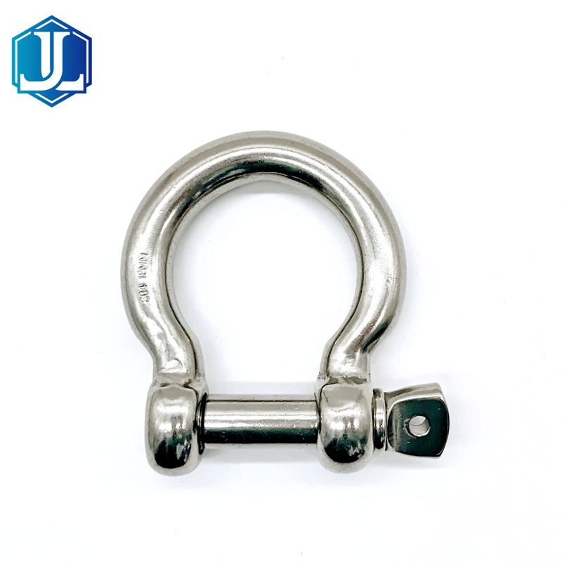 304 / 316 Stainless Steel European Type Bow Shackle with Screw Pin 304 / 316 Stainless Steel European Type Bow Shackle with Screw Pin