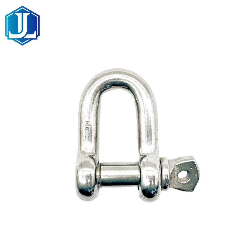 304 / 316 Stainless Steel G210 US Type D Dee Shackle with Screw Collar Pin