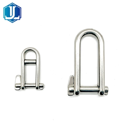 304 / 316 Marine Grade Stainless Steel Key Safety Pin Halyard D Dee Shackle with Bar