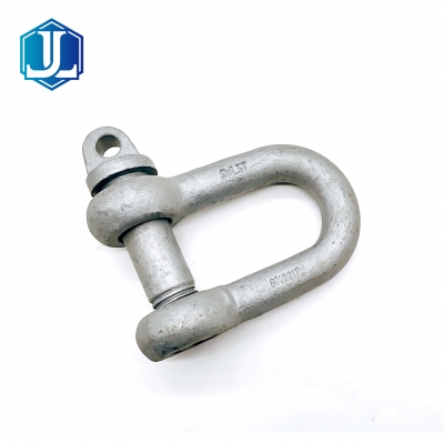 BS3032 Forged Zinc Plated Galvanized Small Large Dee D Type Shackle with Screw Pin