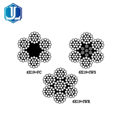 619+FC 619+IWR 619+IWS Galvanized Steel Wire Rope