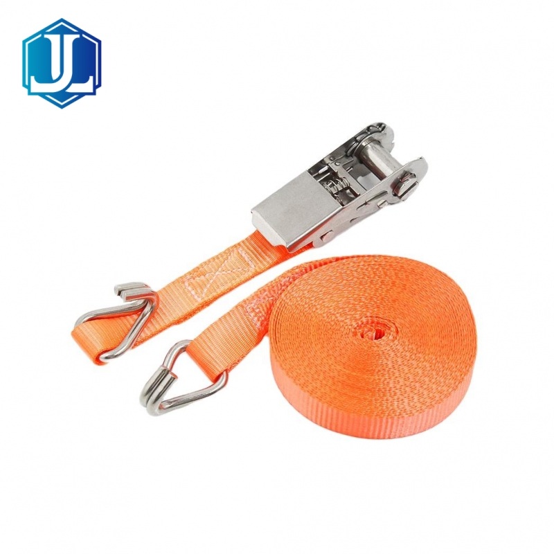 1inch 25MM 800KG Stainless Steel Ratchet Tie Down Strap Cargo Lashing Strap with Double J / S Hook 1inch 25MM 800KG Stainless Steel Ratchet Tie Down Strap Cargo Lashing Strap with Double J / S Hook